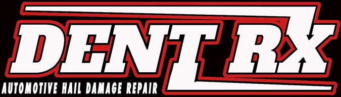 Logo displaying "DENT RX" in large, bold letters with "Automotive Hail Damage Repair" in smaller text below.